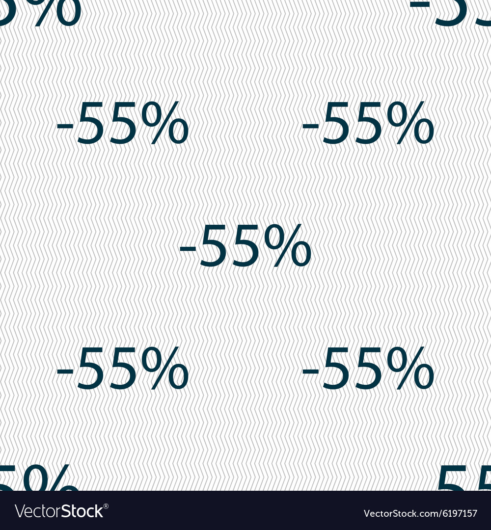 55 percent discount sign icon sale symbol special