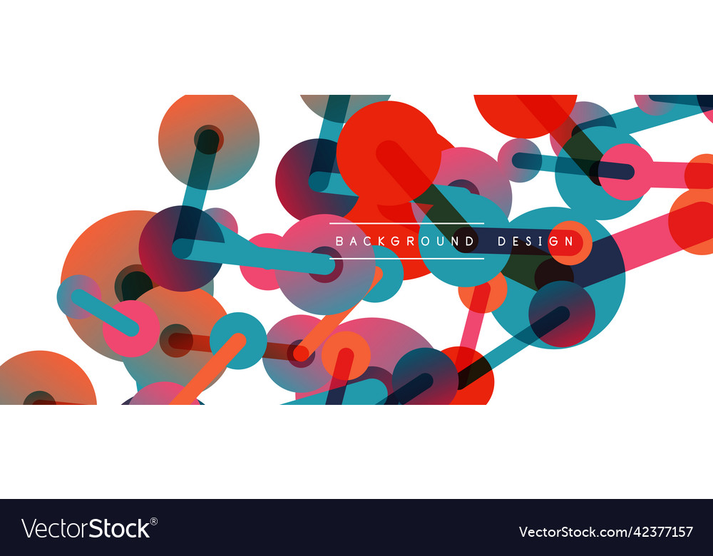 Abstract background round dots connected by lines vector image Abstract background round dots connected by lines