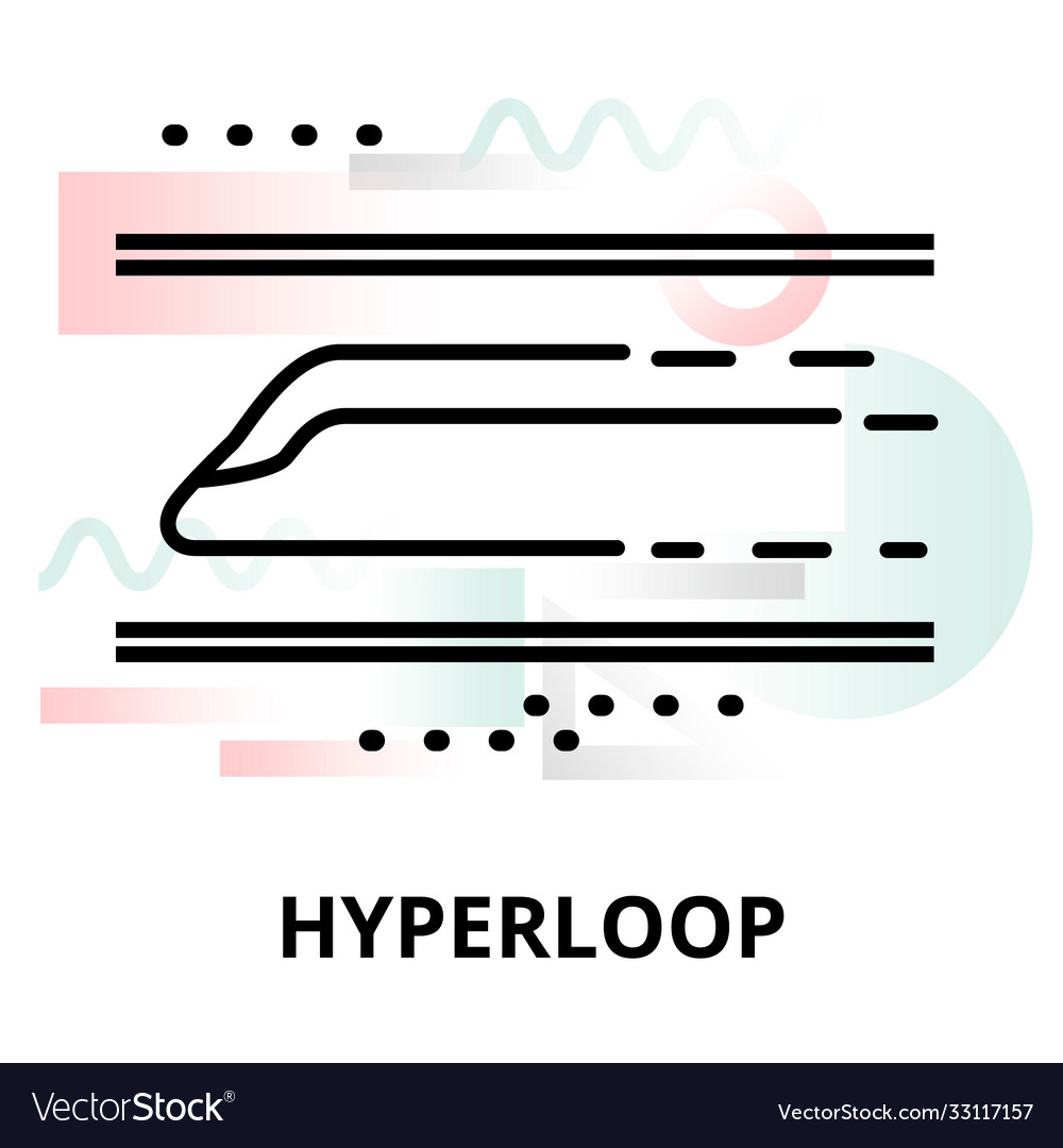 Abstract icon hyperloop vector image Abstract icon hyperloop