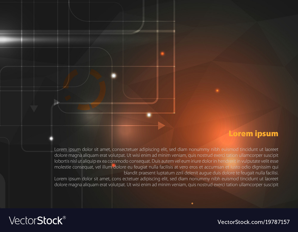 Abstract red background with hi-tech elements