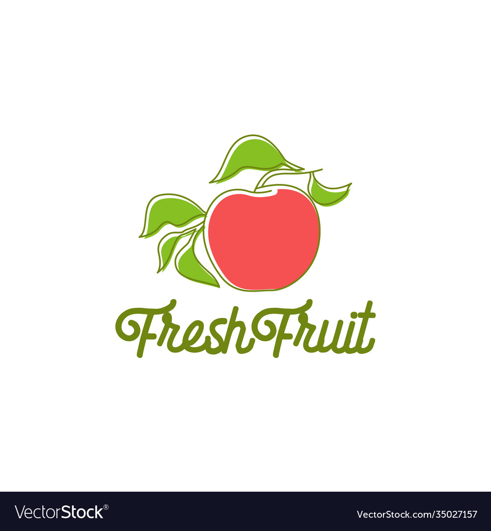 Apple modern logo design for label product Vector Image