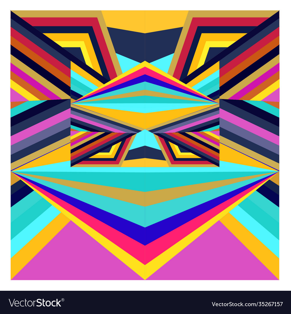 Colorful geometric and curve background pattern