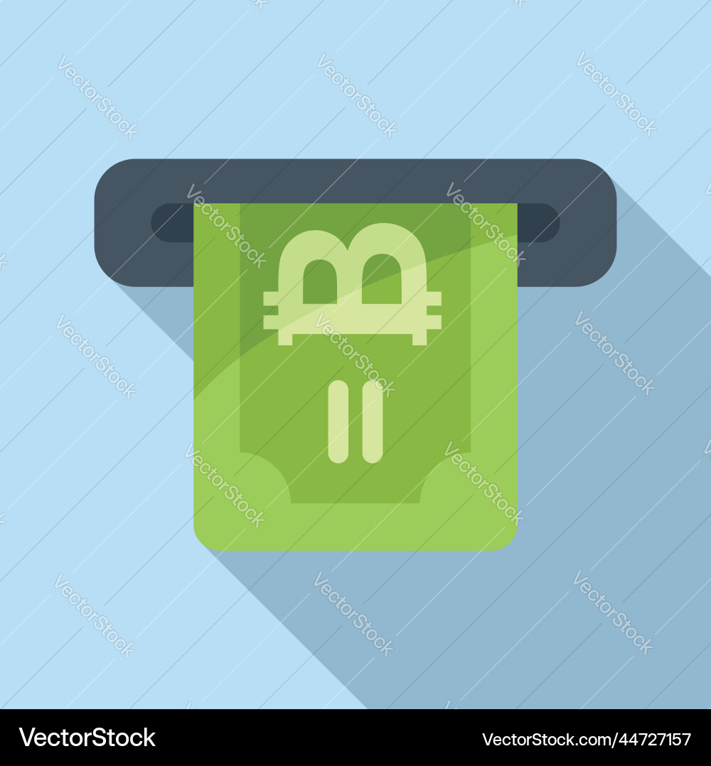 Cryptocurrency cash icon flat crypto money Vector Image
