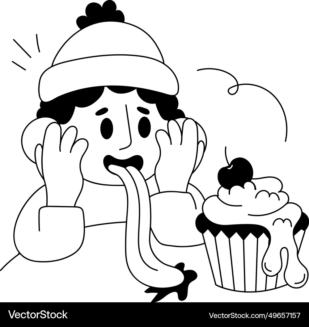 Delicious cupcake Royalty Free Vector Image - VectorStock