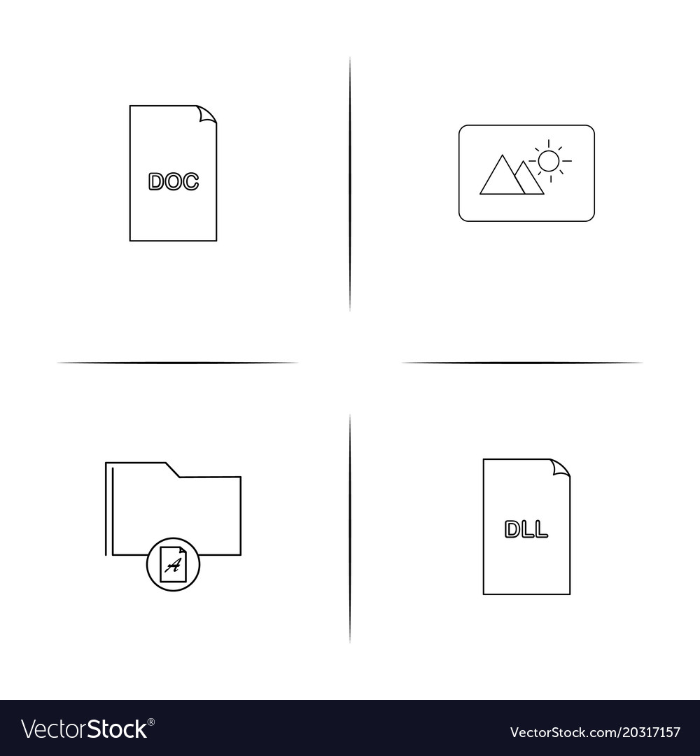 Files and folders sign simple linear icon