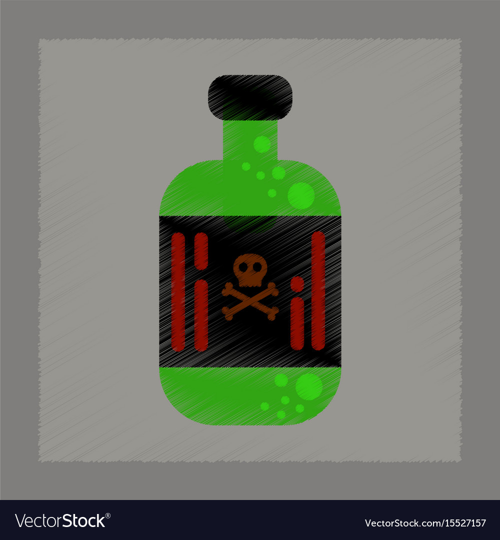 Flat shading style icon potion in bottle