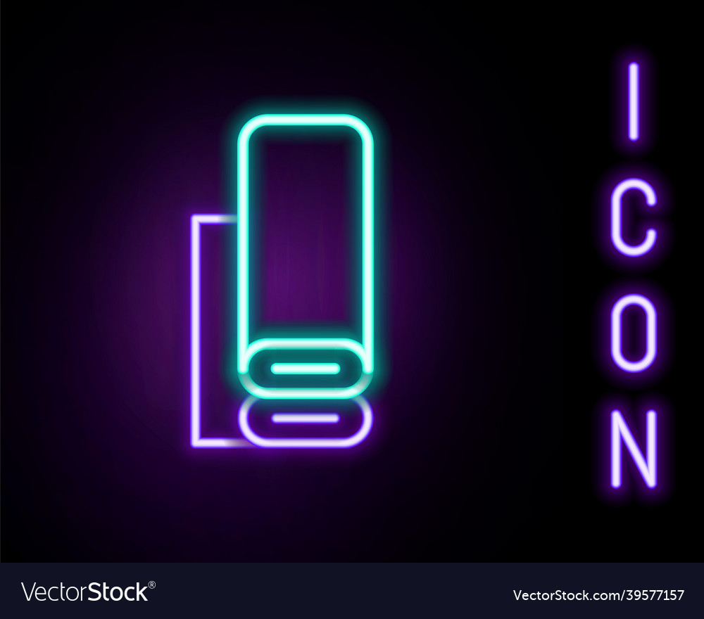 Glowing Neon Linie indische Textilgewebe Ikone Vector Image Glowing Neon Linie indische Textilgewebe Ikone