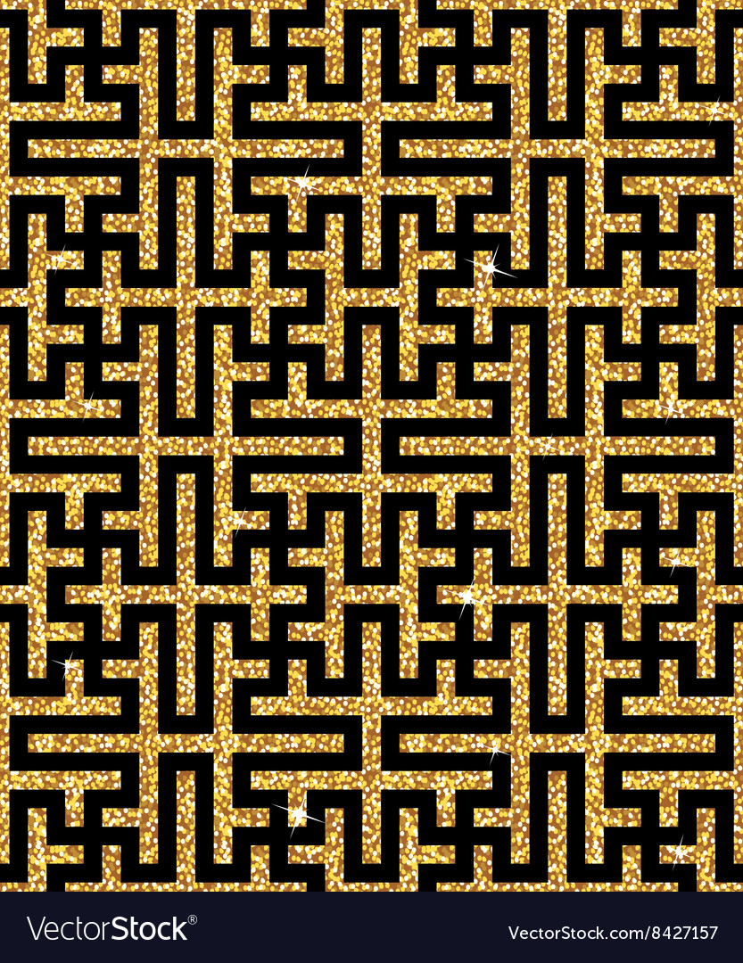 Golden orientalisch swastika Muster