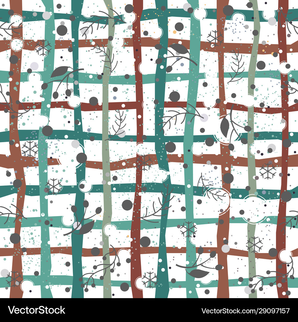 Hand drawn seamless pattern with plants Royalty Free Vector