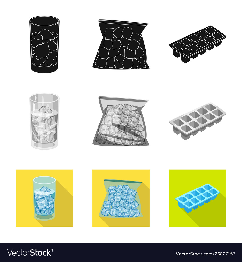 Isolated object texture and frozen sign set