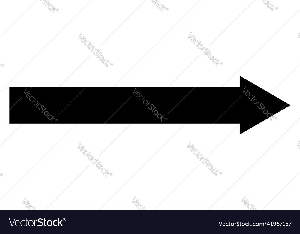 Long oblong right arrow cursor pointer element vector image Long oblong right arrow cursor pointer element