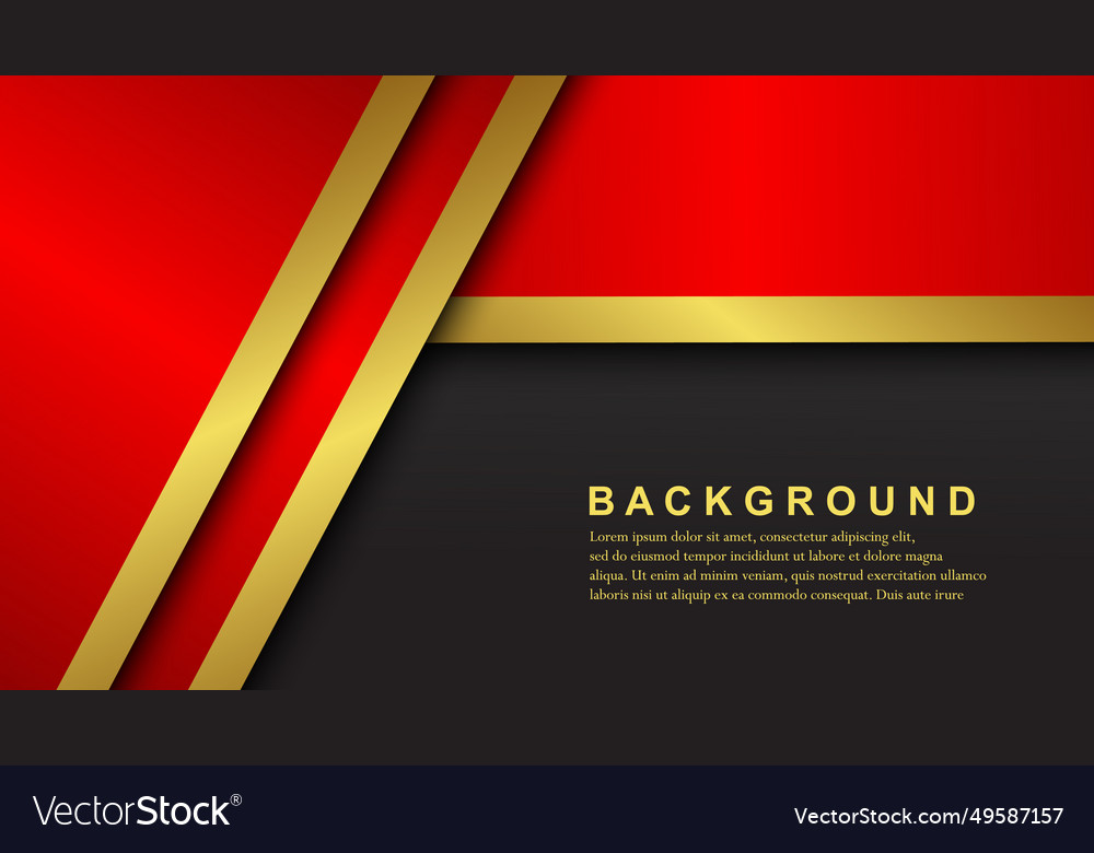 Overlapping layers with glowing gold lines vector image Overlapping layers with glowing gold lines