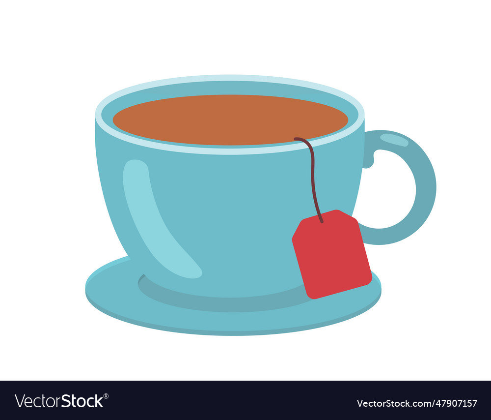 Tea in cup or mug concept Royalty Free Vector Image