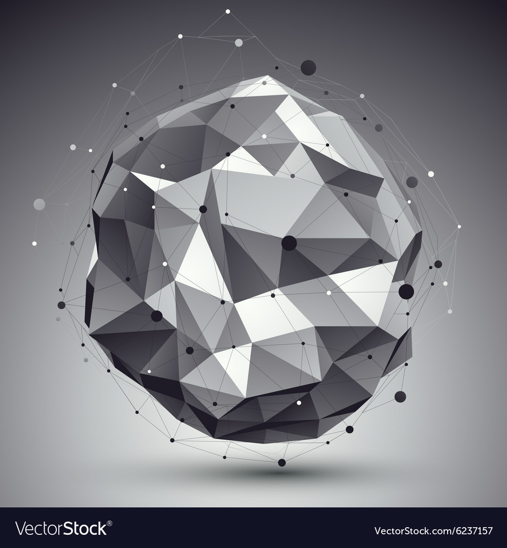 Triangular abstract grayscale 3d digital ep