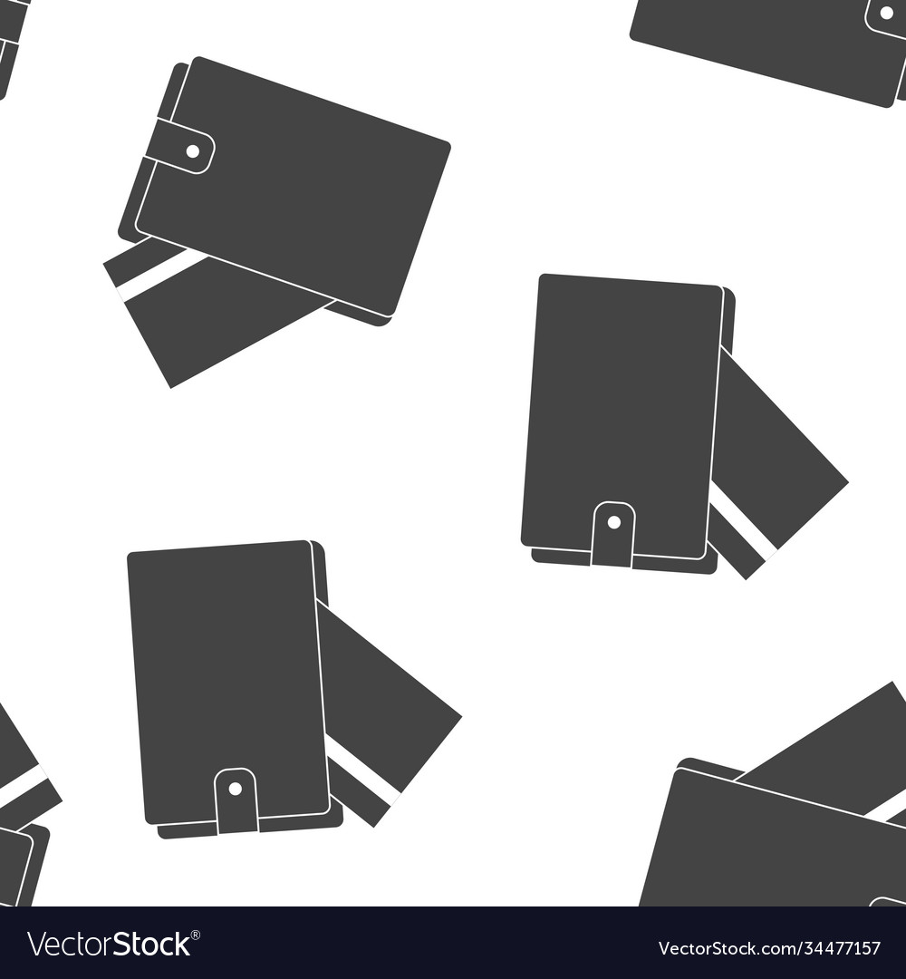 Wallet icon seamless pattern on a white background