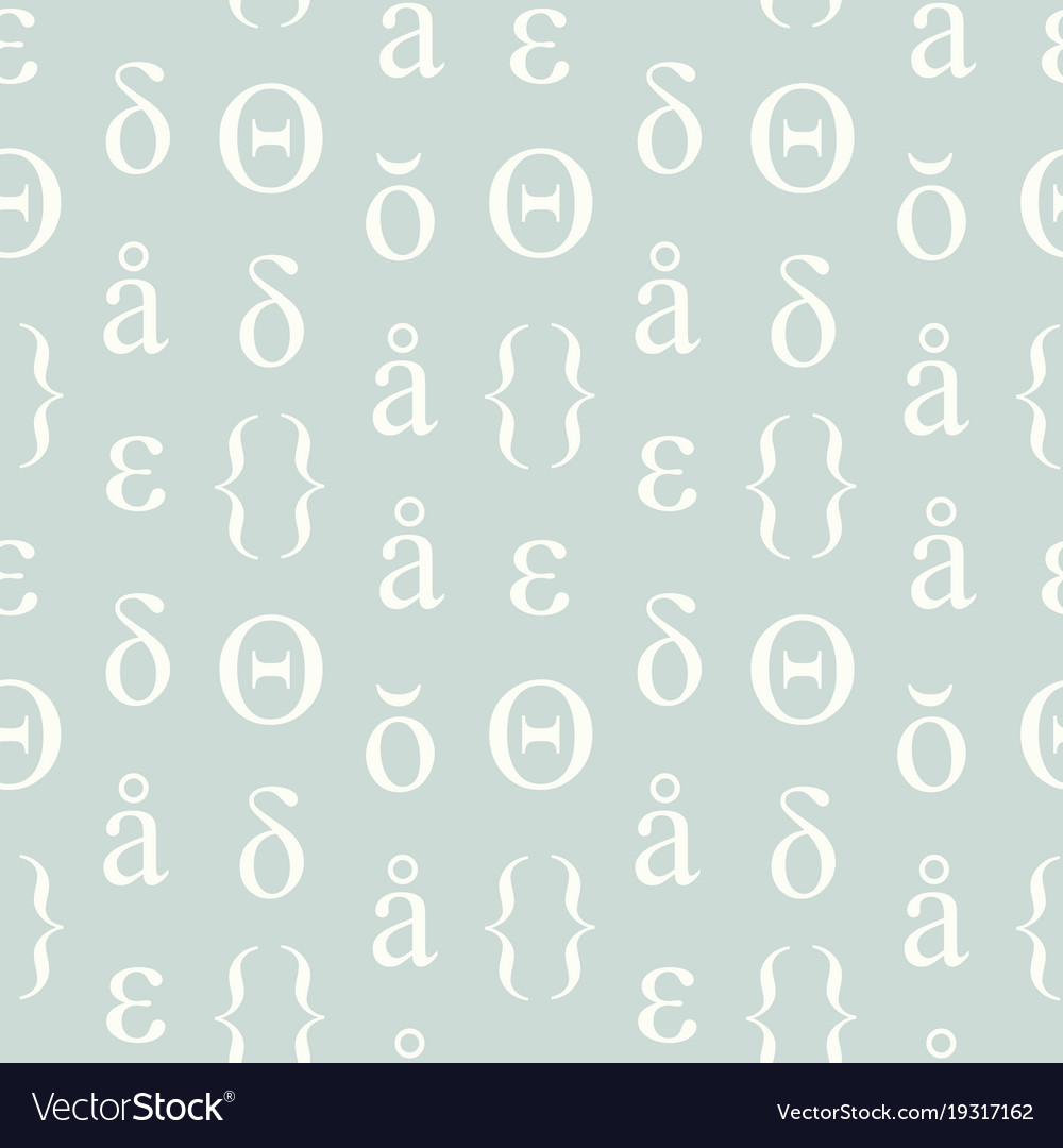 Abstract typographic symbols seamless pattern