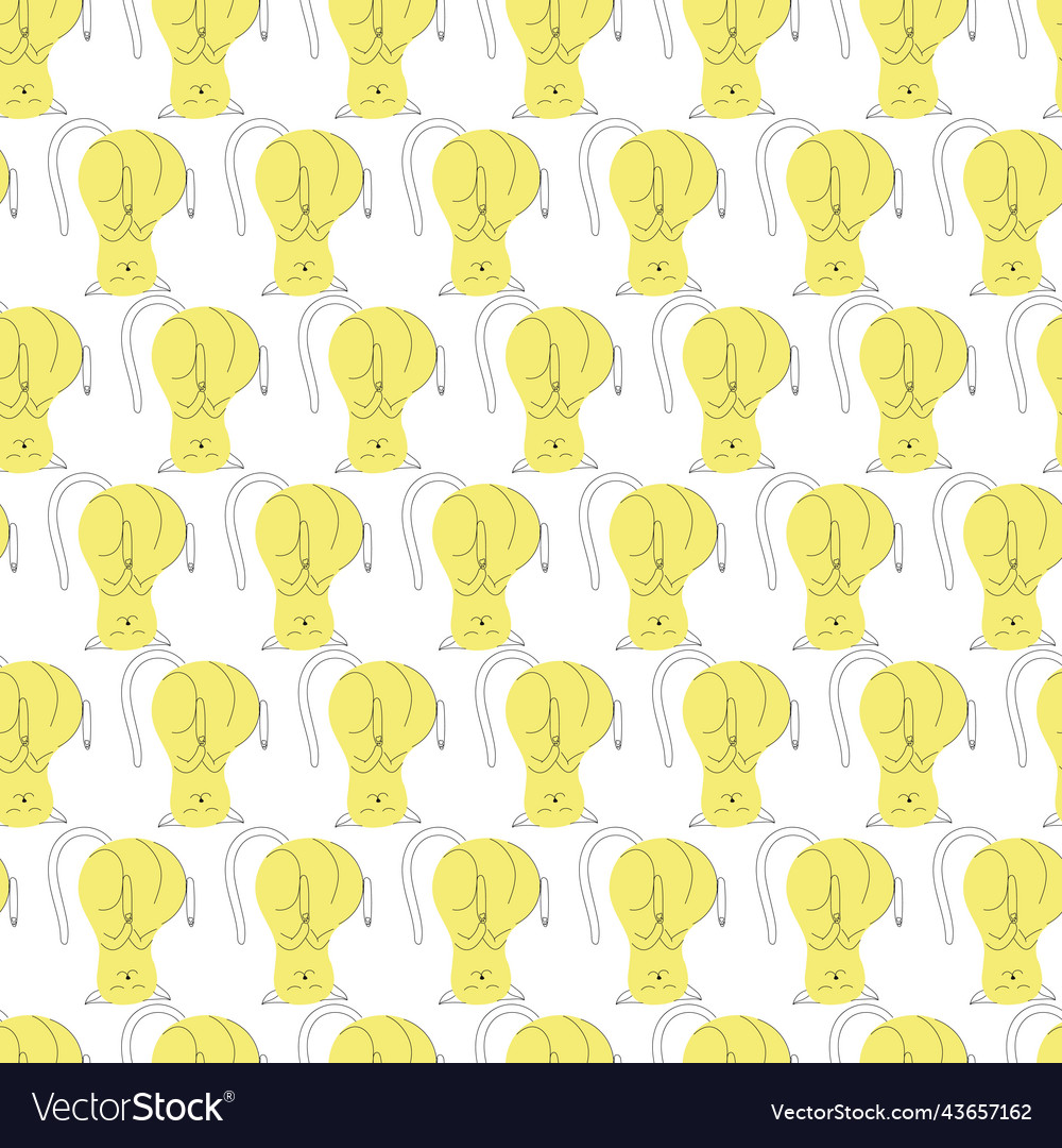 Cat pattern with standing on head Vector Image Cat pattern with standing on head
