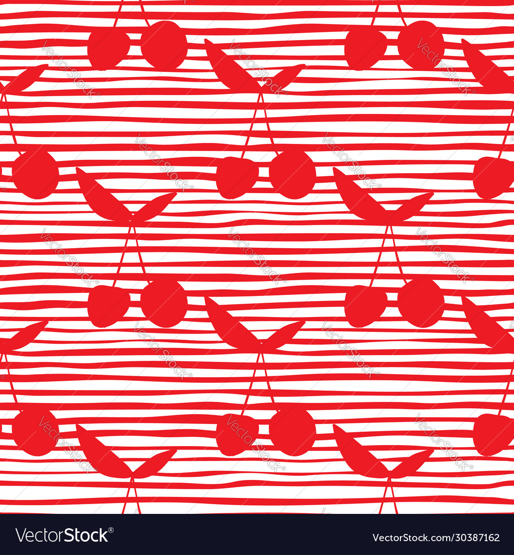 Cherry silhouette seamless pattern for fabric