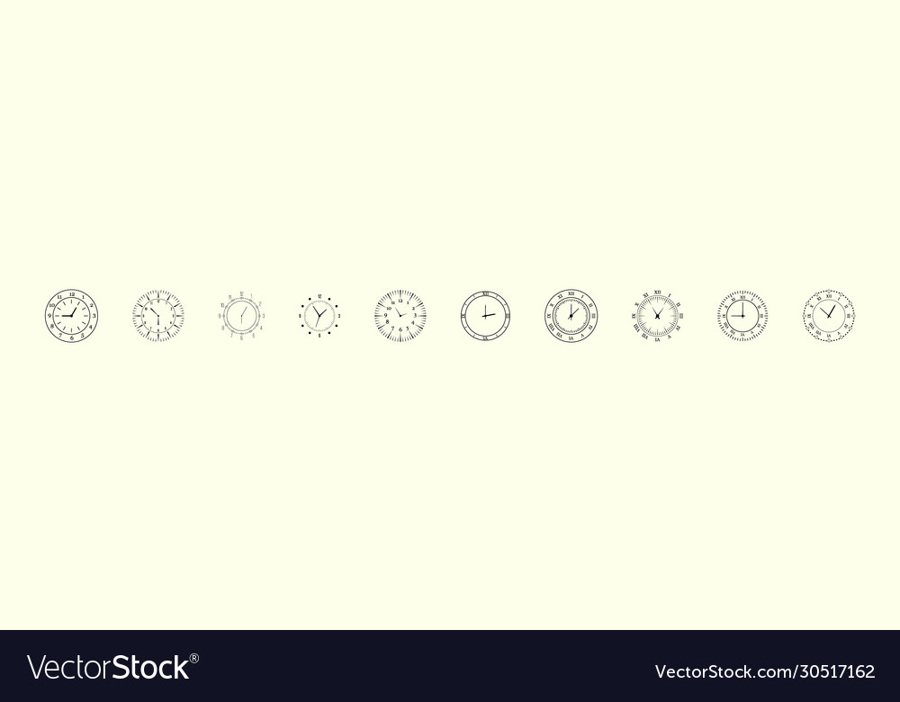 Clocks watch face Royalty Free Vector Image VectorStock