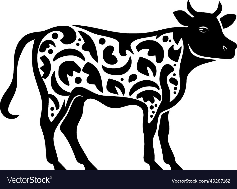 Cow - minimalist and flat logo