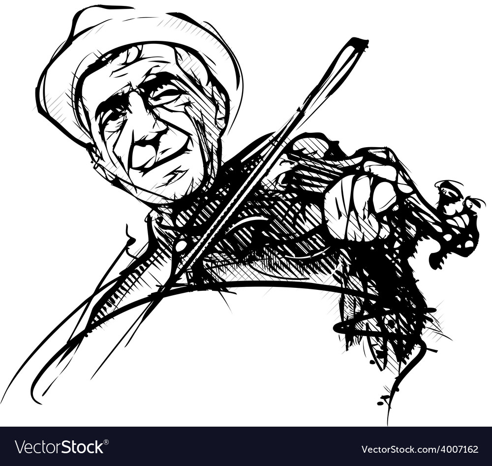 Fiddler Royalty Free Vector Image VectorStock