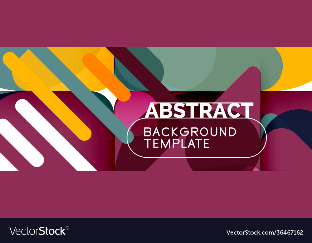 Flat geometric round shapes and dynamic lines