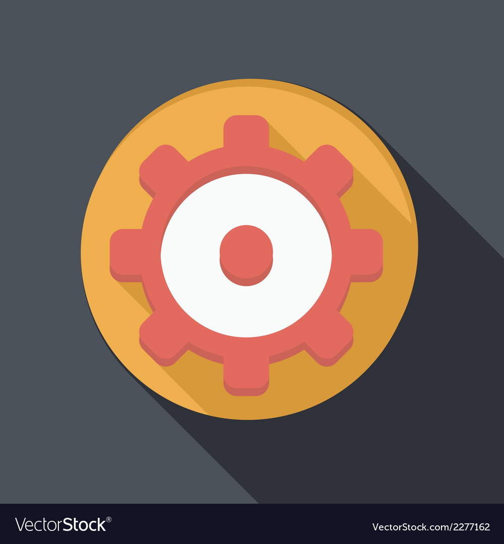 Flat icon with a shadow symbol settings