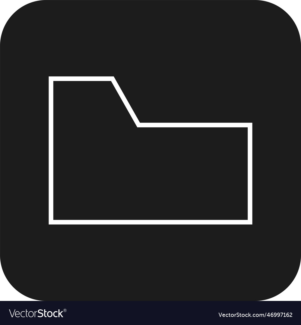 Folder data analysis icon with black filled line vector image Folder data analysis icon with black filled line