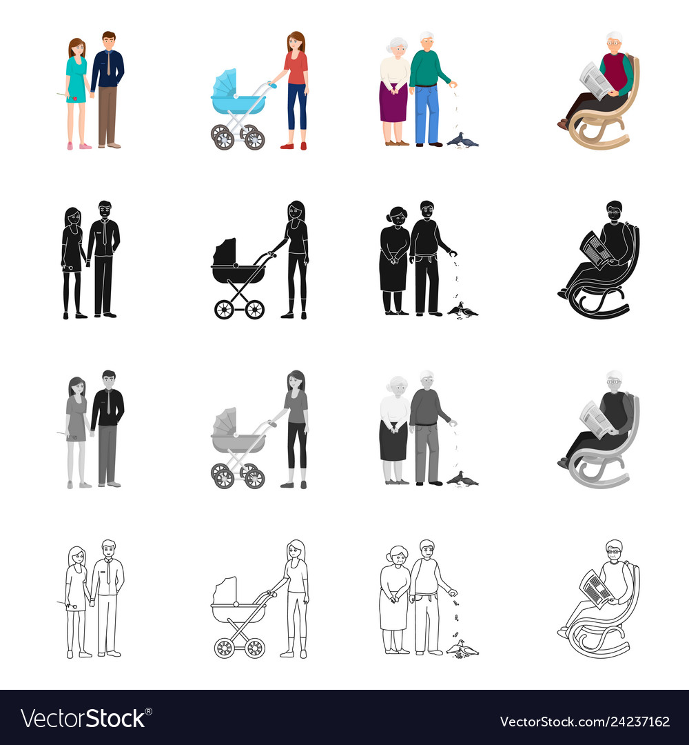 Isolated object of character and avatar icon