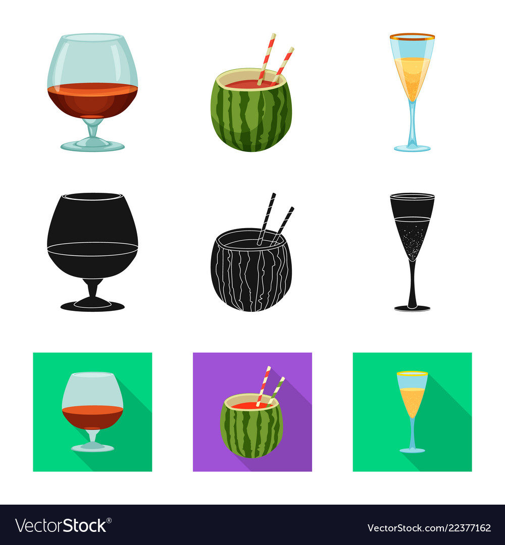 Isolated object of drink and bar symbol