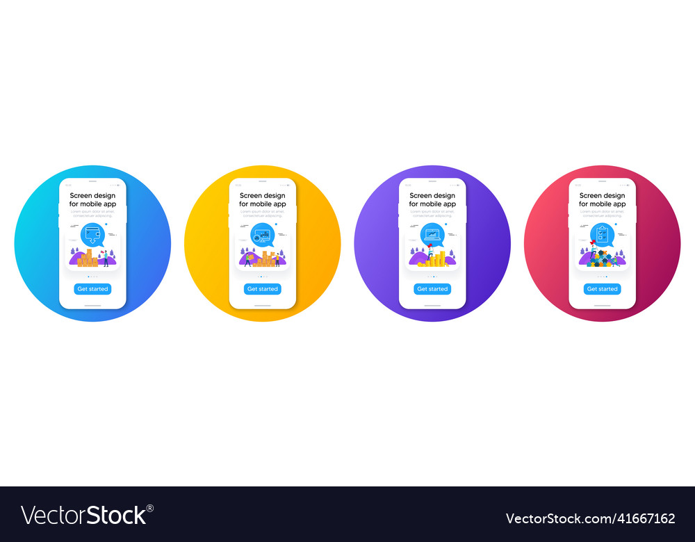 Minimal set of candlestick chart wallet vector image Minimal set of candlestick chart wallet