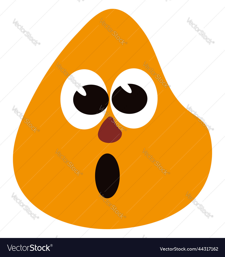 Orange monster on a white background