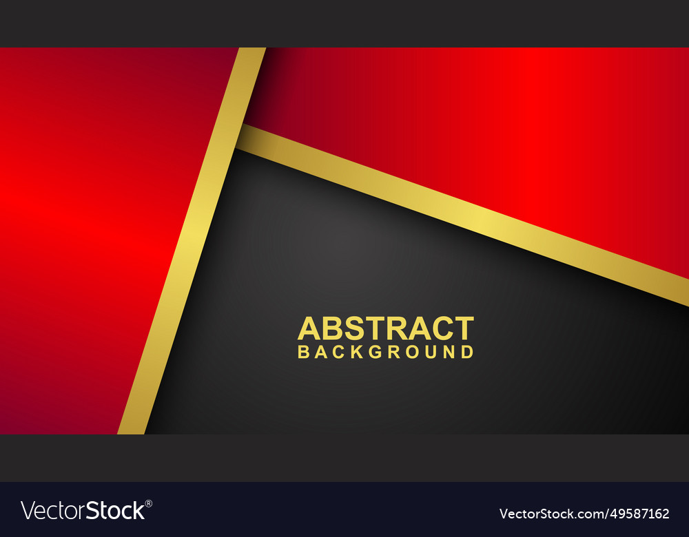 Overlapping layers with glowing gold lines vector image Overlapping layers with glowing gold lines