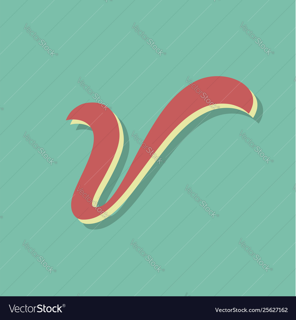 Retro character from a fontset vector image Retro character from a fontset