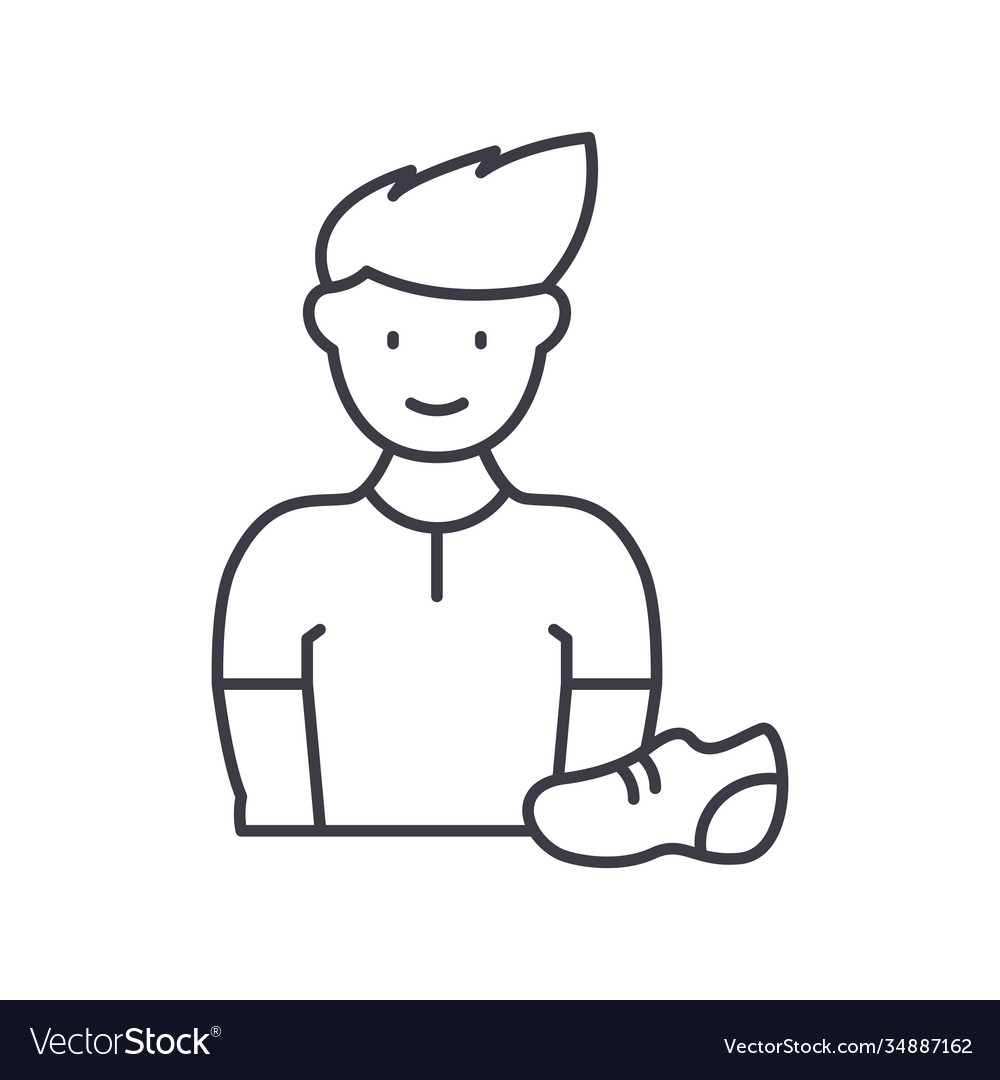Running man icon linear isolated vector image Running man icon linear isolated