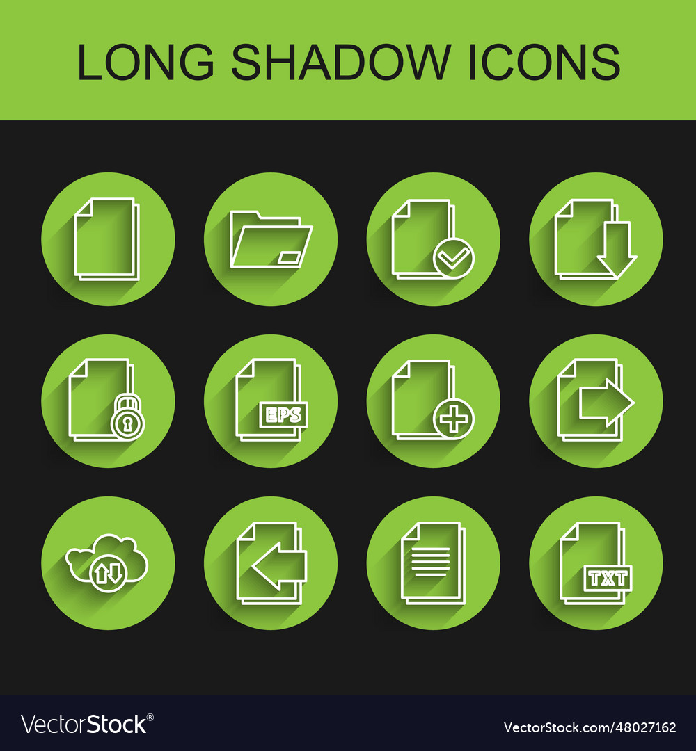 Set line cloud download and upload next page vector image Set line cloud download and upload next page