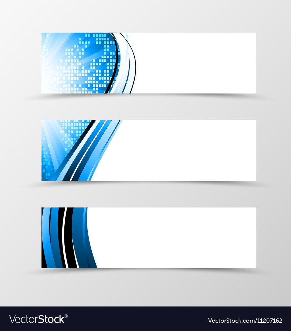 Set of header banner dynamic futuristic design