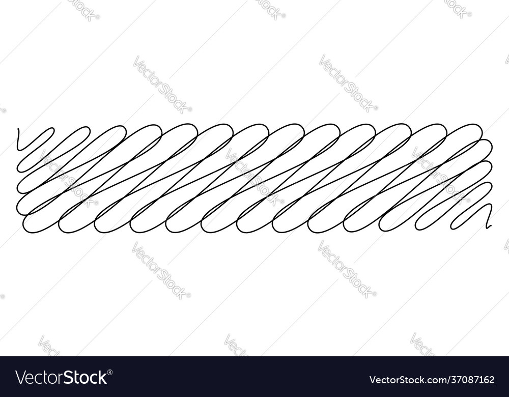 Squiggle scrawl curvy lines rectangular element vector image Squiggle scrawl curvy lines rectangular element