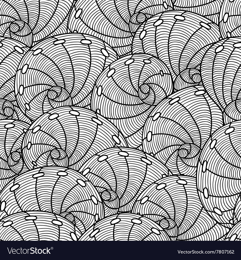 Stylized Seashell Pattern - Ocean Waves