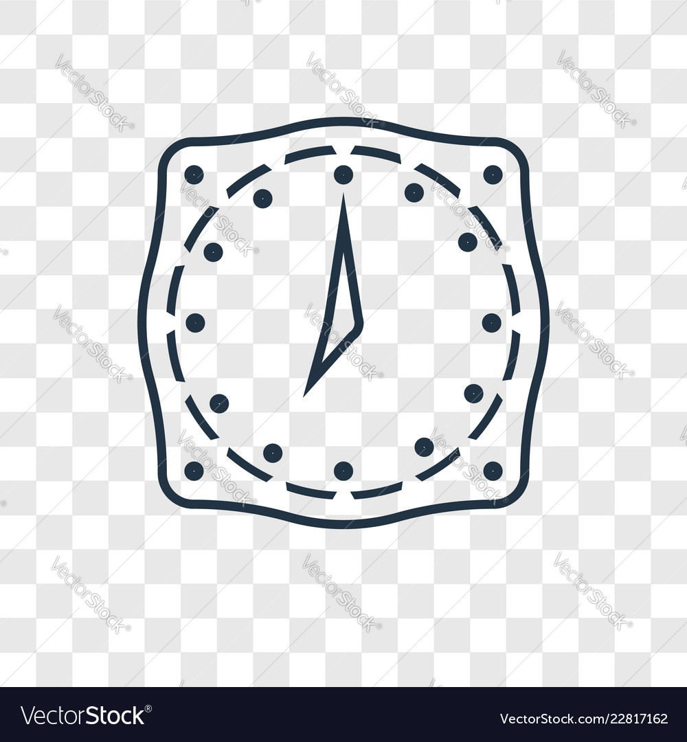 Time concept linear icon isolated on transparent