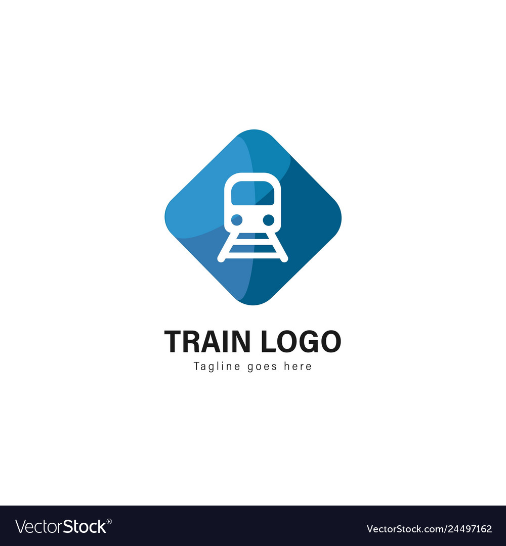 Train logo template design with modern