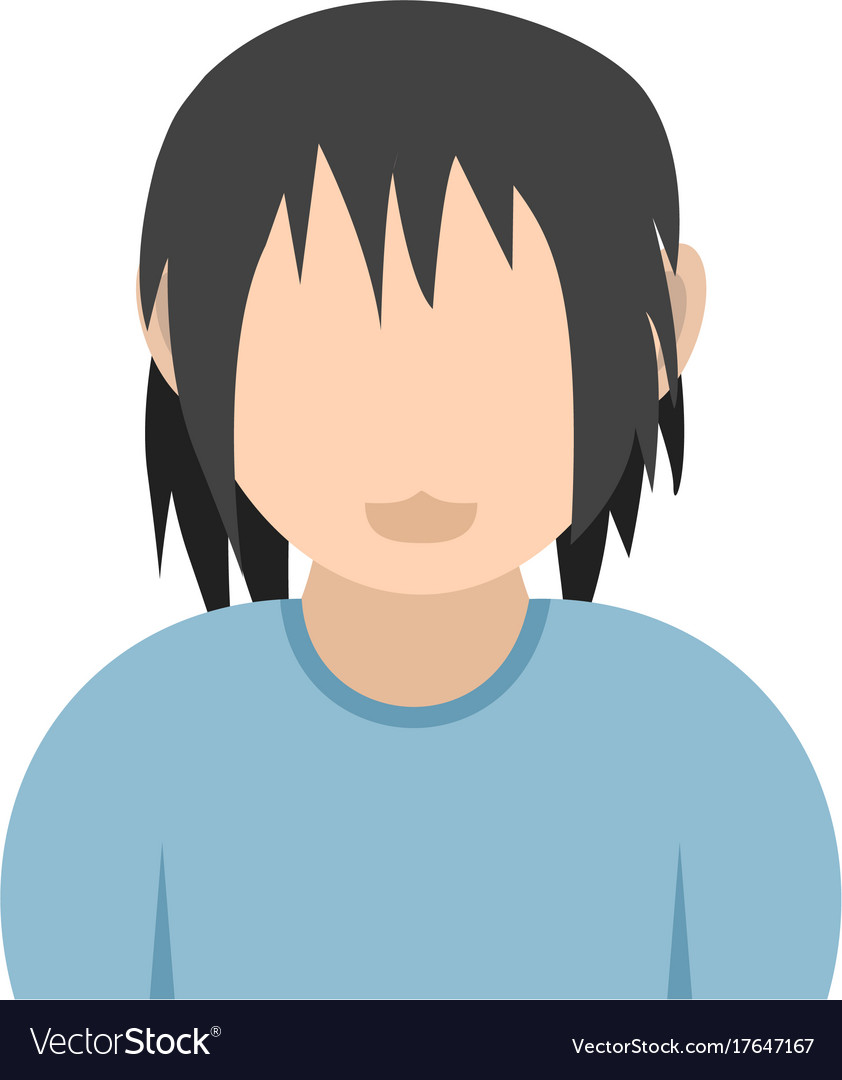 Boy With Long Wavy Hair Royalty Free Vector Image