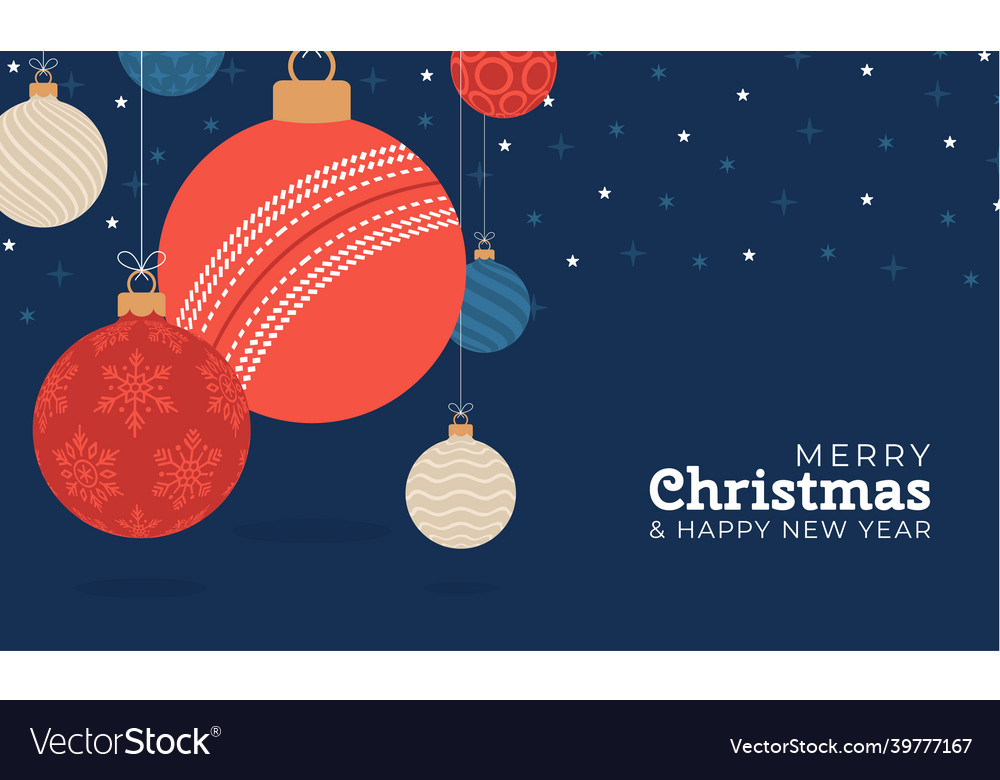 Cricket christmas greeting card merry