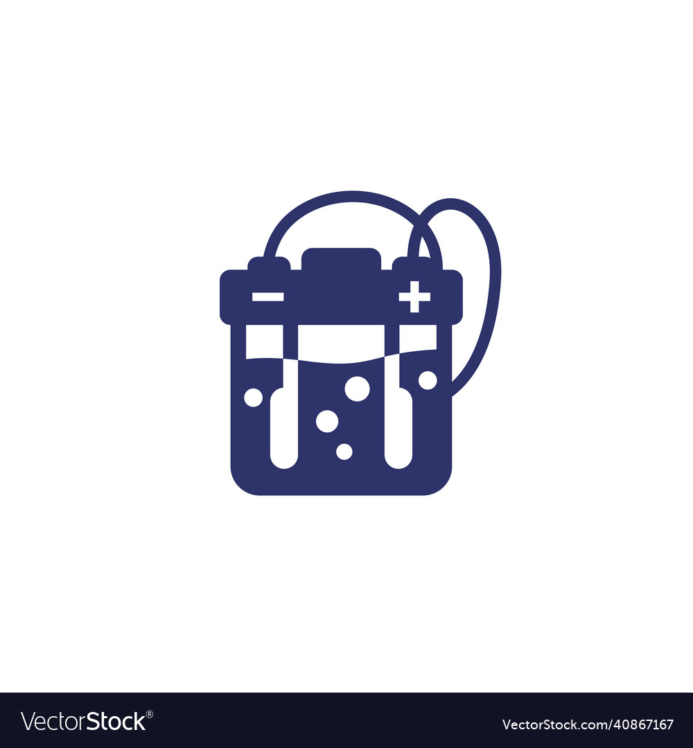 Electrolysis icon on white