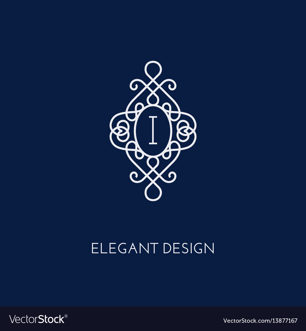 Elegant Monogram Initial I