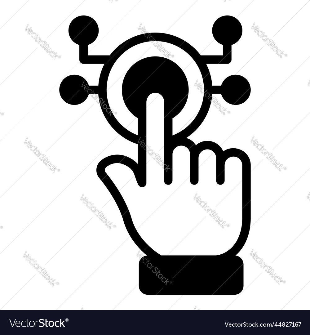 Finger tap icon user interface as a simple sign