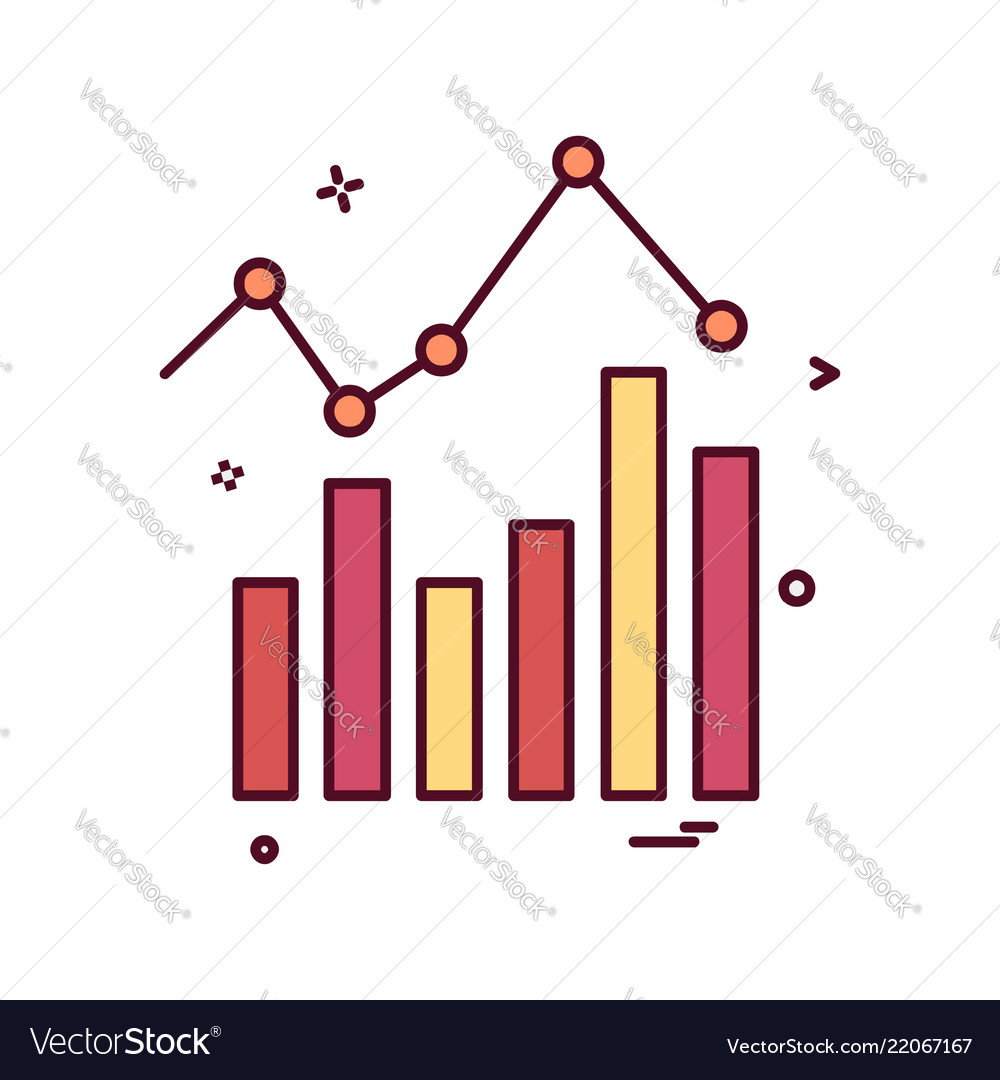 Graph icon design vector image Graph icon design