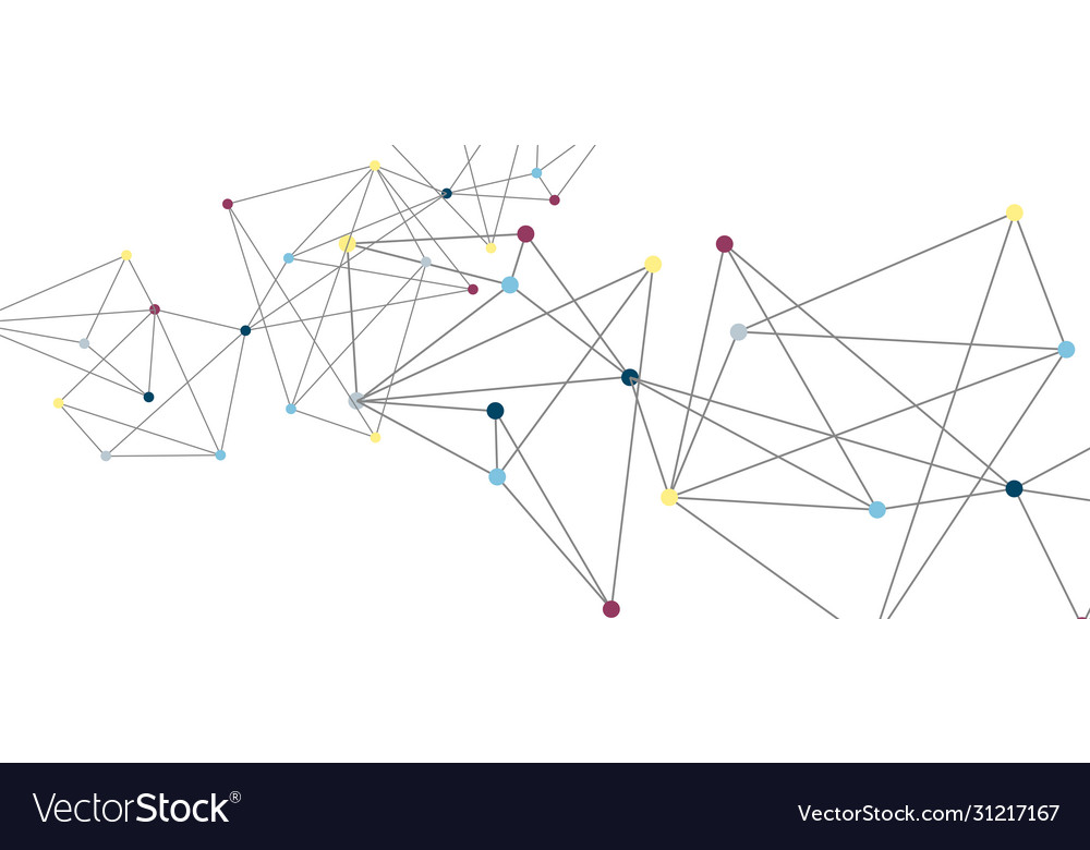 Line points connections triangular technology