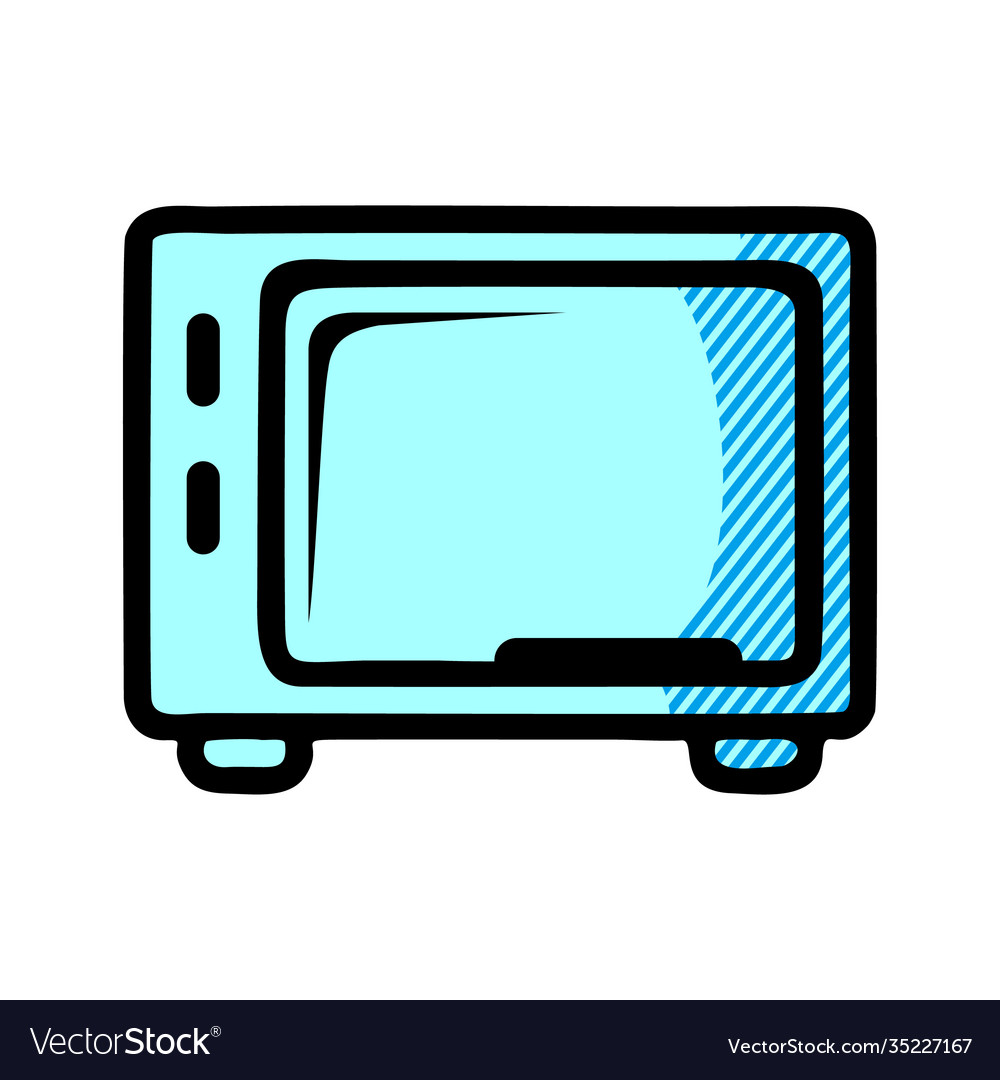 Microwave line icon linear style sign for mobile