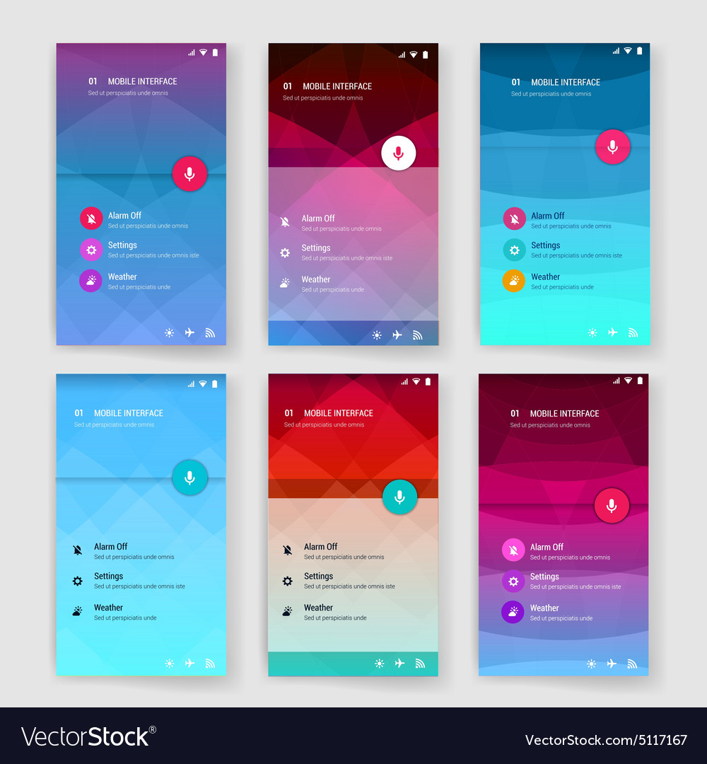 Modern User Interface Screen Template For Mobile Vector Image